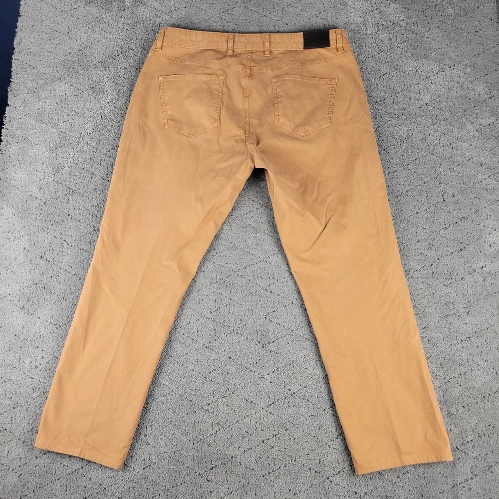 Peter Millar Pants Mens 38x30 Brown Wayfare Tailored Fit Tencel Blend Stretch